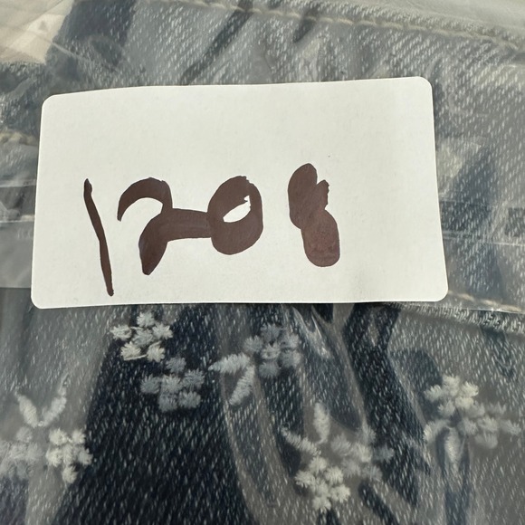 Hollister High-Rise Flare Leg Jeans Embroidered Dark Wash Blue Size W24 L32 - Picture 11 of 12